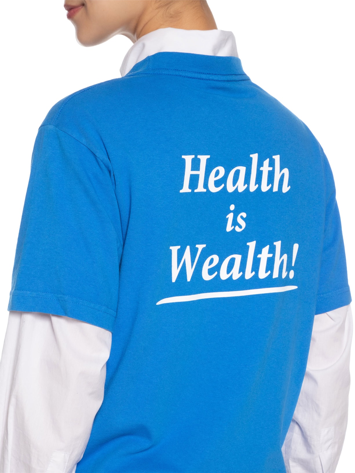 Camiseta Unissex Health Is Wealth Club Azul Sporty & Rich