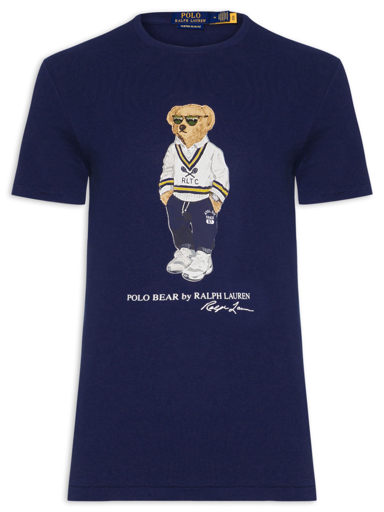 Camiseta Unissex Jersey Polo Bear Crewneck Azul Polo Ralph Lauren