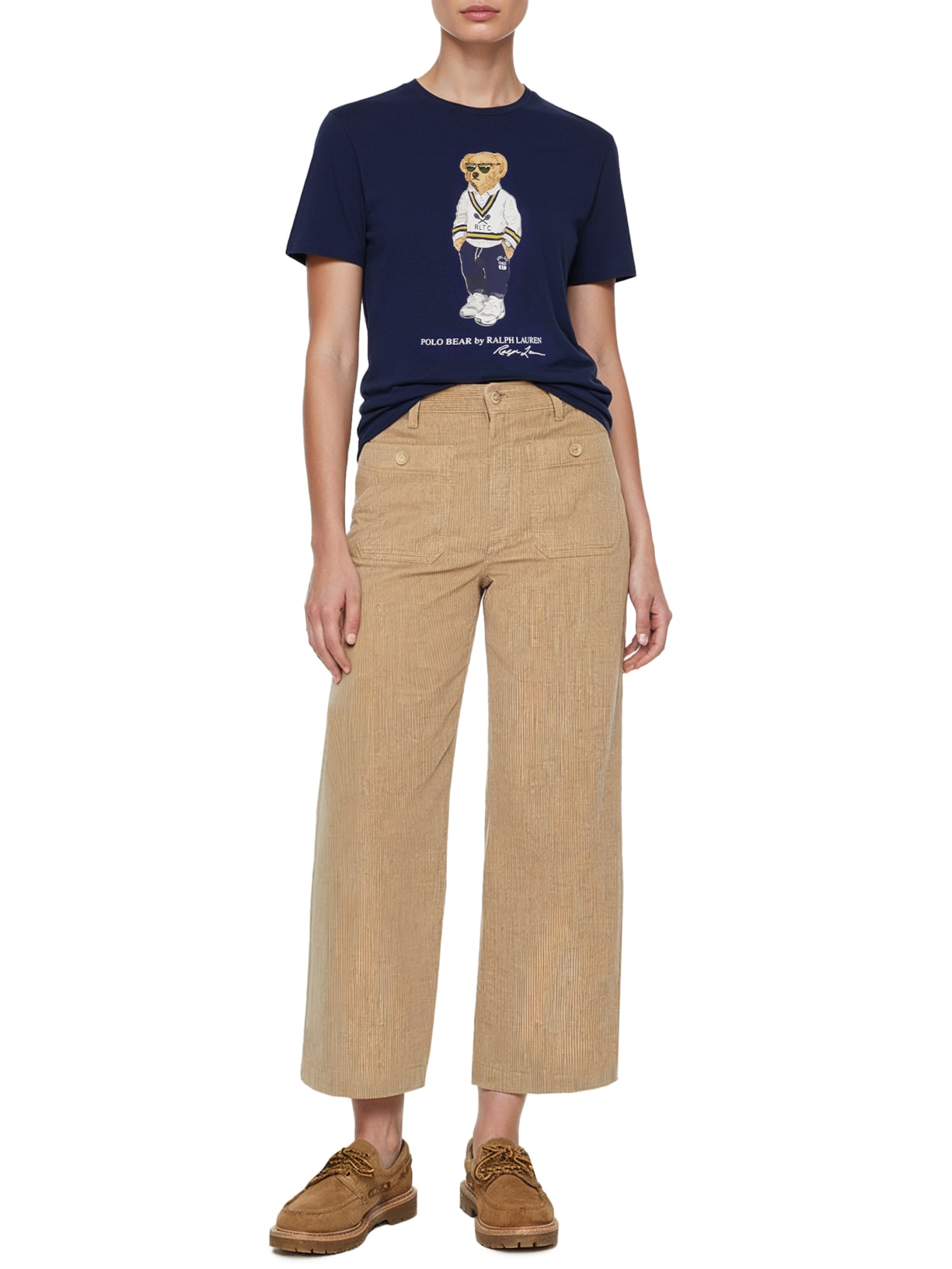 Camiseta Unissex Jersey Polo Bear Crewneck Azul Polo Ralph Lauren