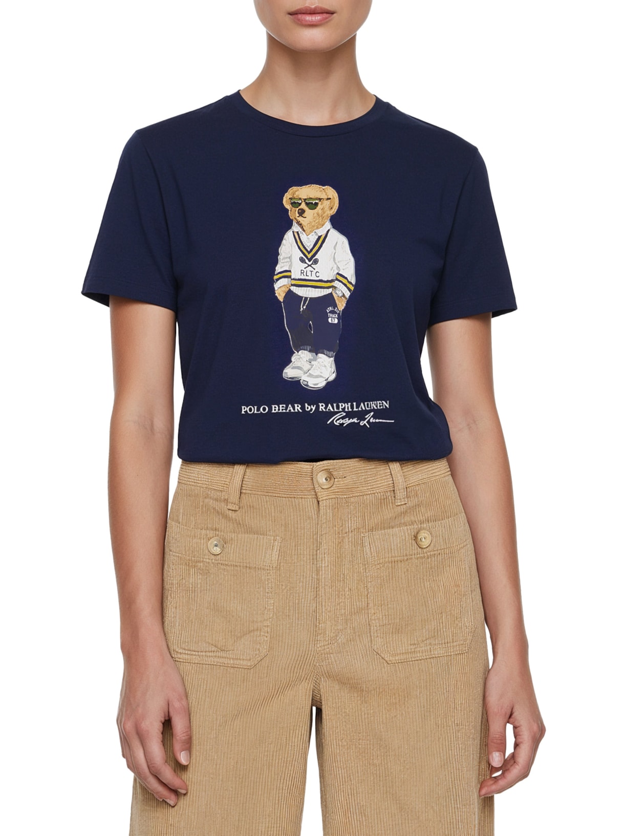 Camiseta Unissex Jersey Polo Bear Crewneck Azul Polo Ralph Lauren