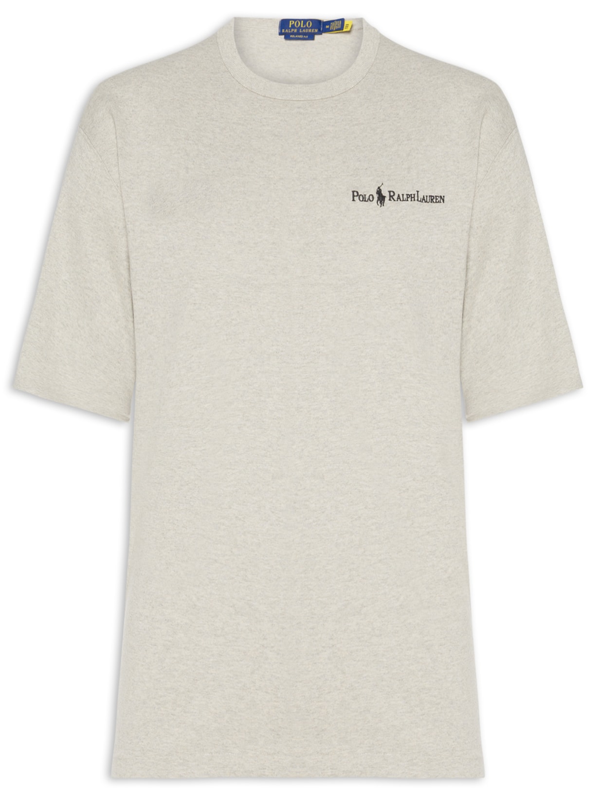 Camiseta Unissex Jersey Relaxed-Fit Chest Logo Cinza Polo Ralph Lauren