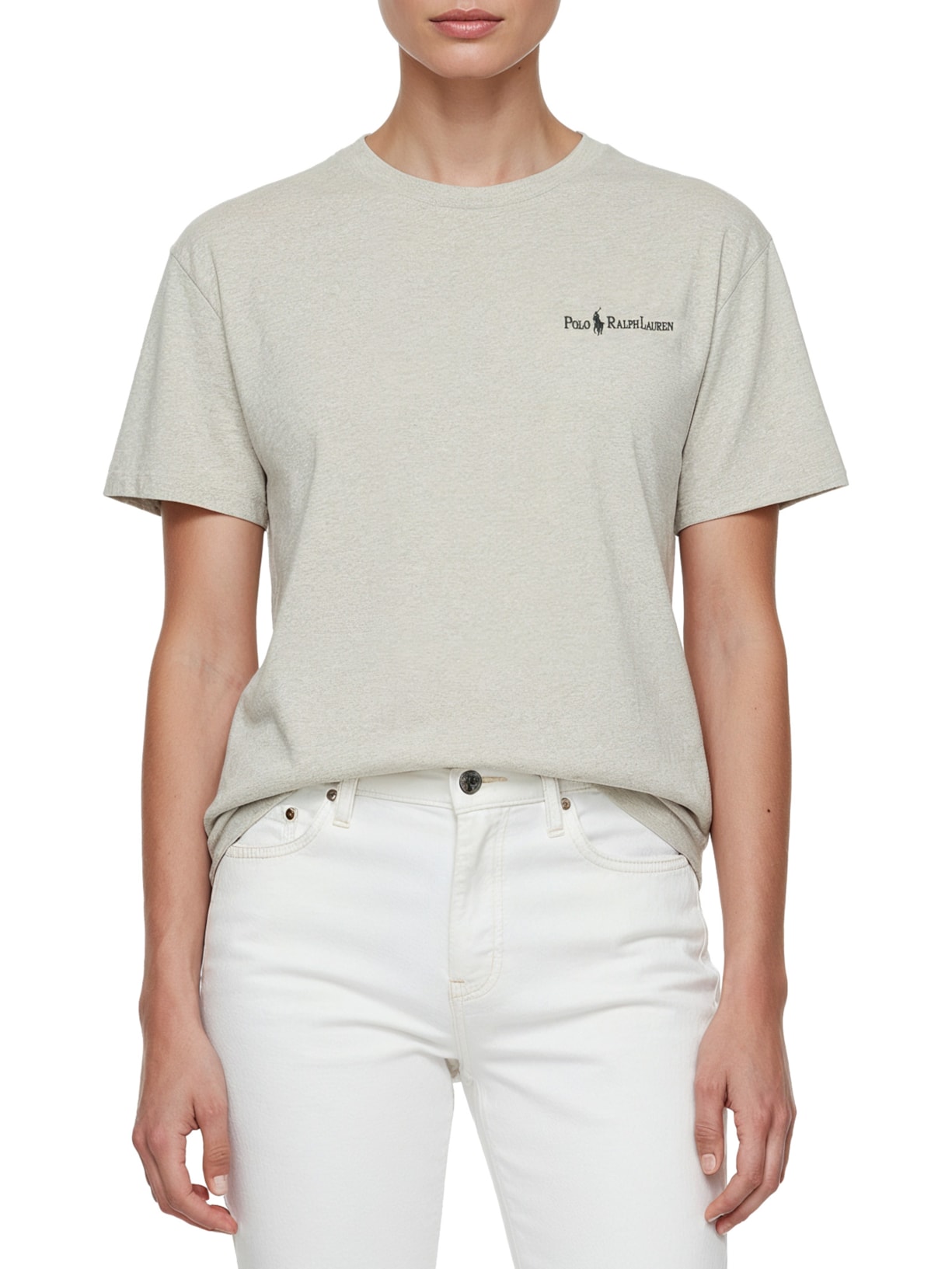 Camiseta Unissex Jersey Relaxed-Fit Chest Logo Cinza Polo Ralph Lauren