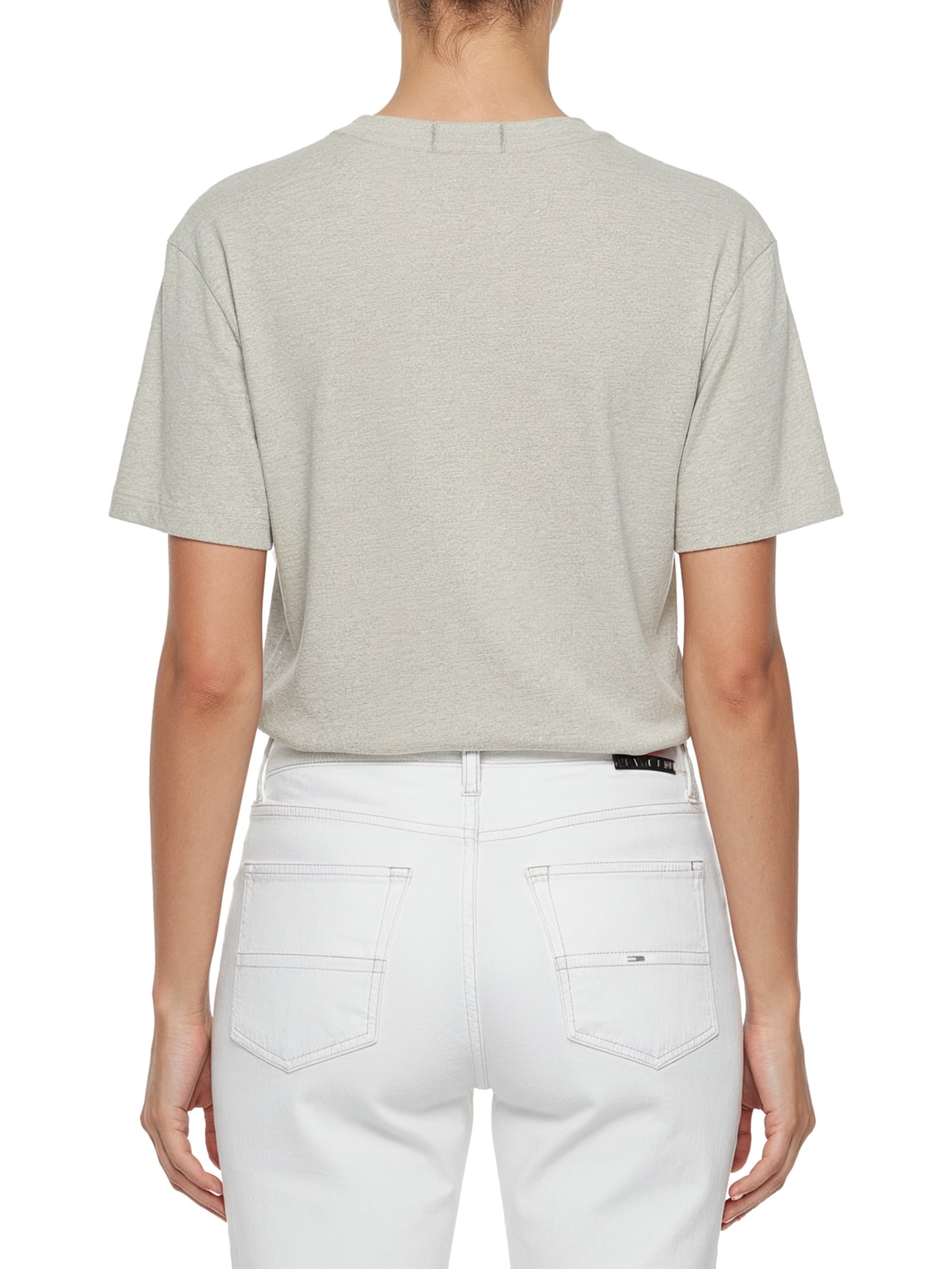 Camiseta Unissex Jersey Relaxed-Fit Chest Logo Cinza Polo Ralph Lauren