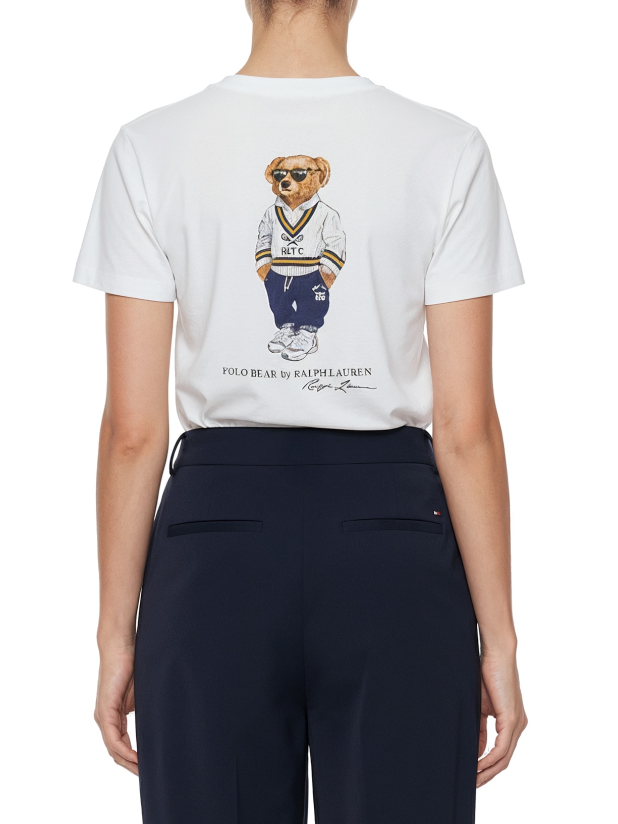 Camiseta Unissex Jersey Slim Fit Polo Bear Branco Polo Ralph Lauren