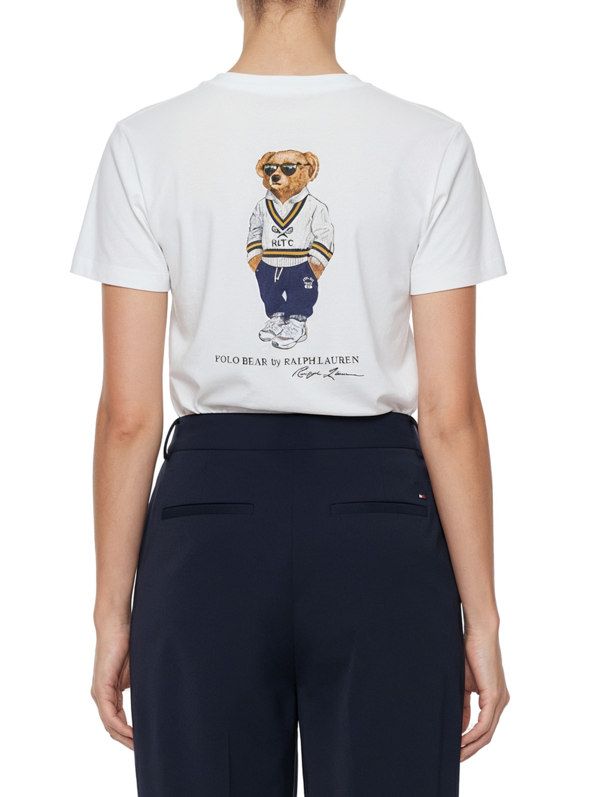 Camiseta Unissex Jersey Slim Fit Polo Bear Branco Polo Ralph Lauren