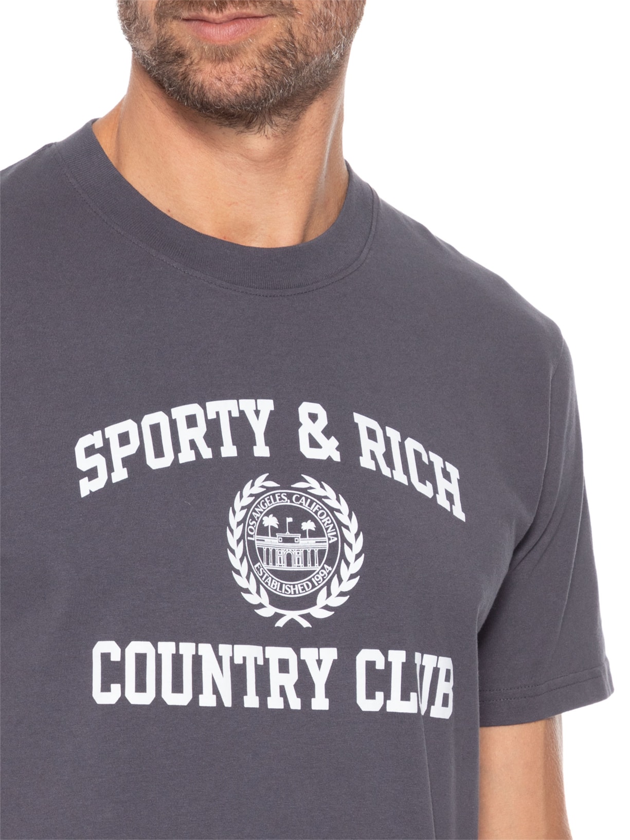 Camiseta Unissex Varsity Crest – Preto Sporty & Rich