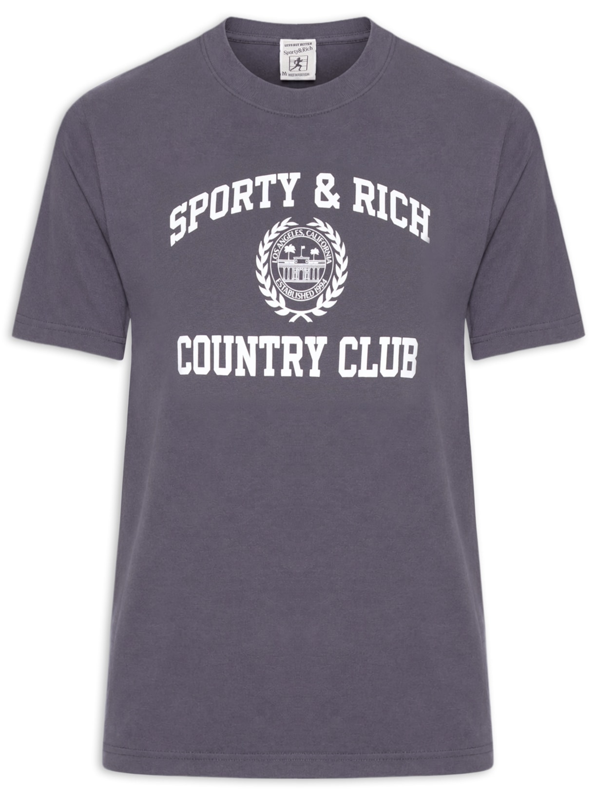Camiseta Unissex Varsity Crest – Preto Sporty & Rich