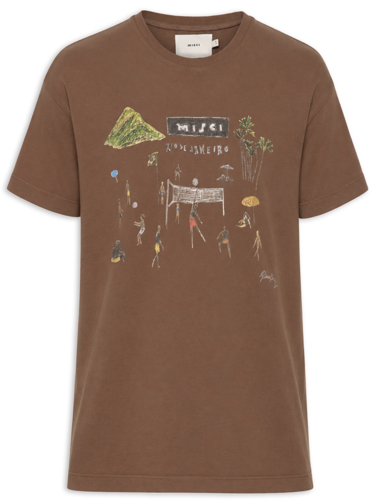 Camiseta Unissex Vôlei Marrom Misci