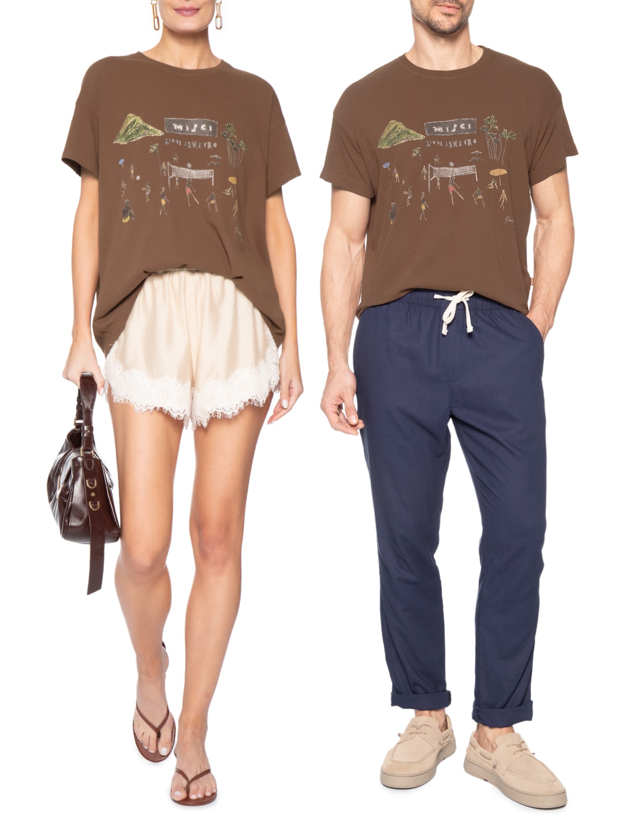 Camiseta Unissex Vôlei Marrom Misci