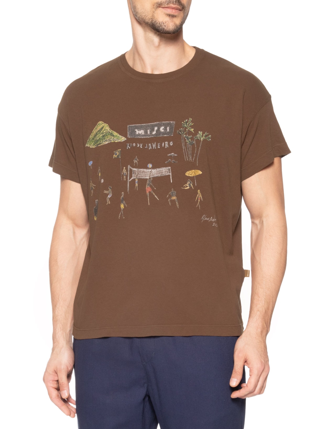 Camiseta Unissex Vôlei Marrom Misci