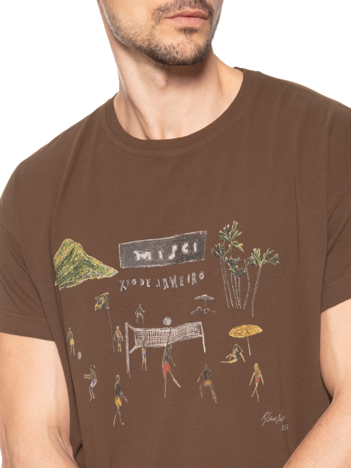 Camiseta Unissex Vôlei Marrom Misci