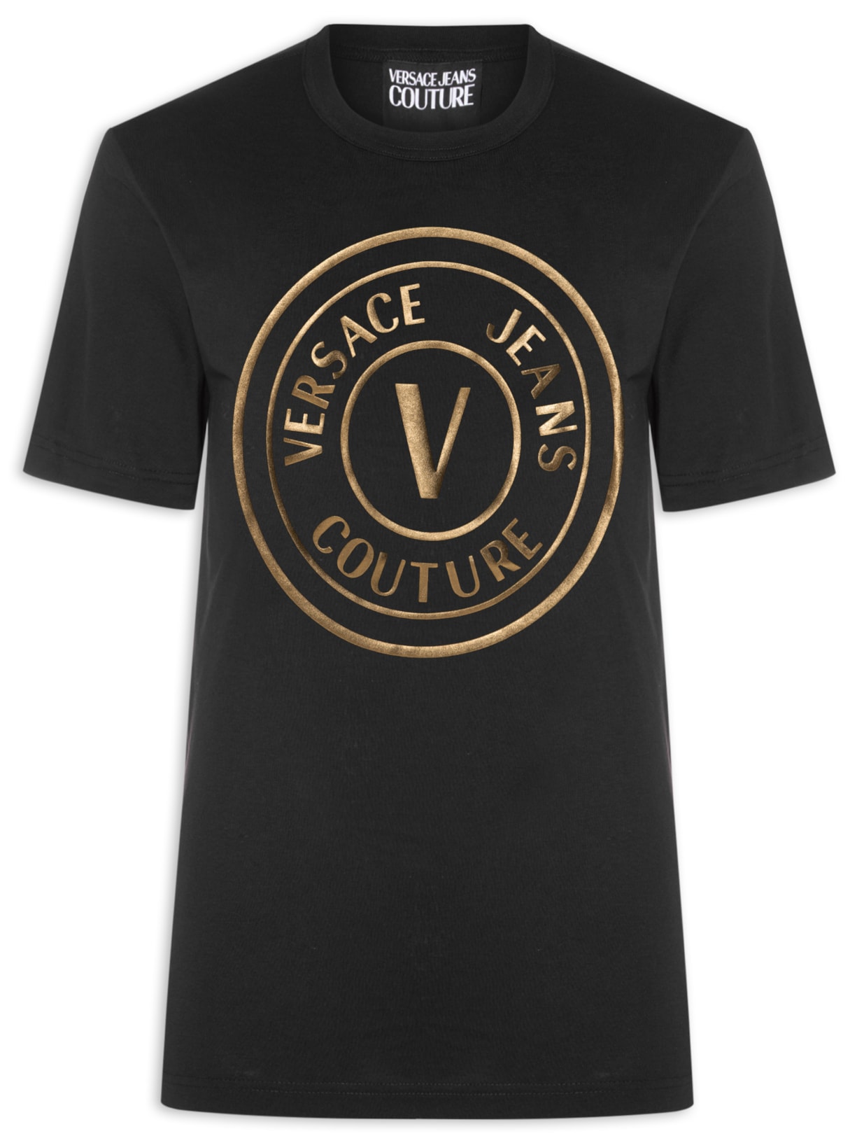 Camiseta V-Emblem Big Foil Preto Versace Jeans Couture