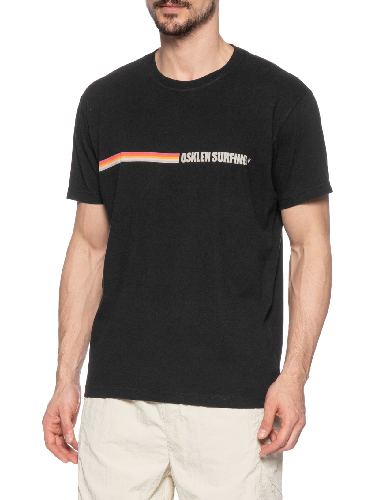 Camiseta Vintage Surfing Colors Preto Osklen