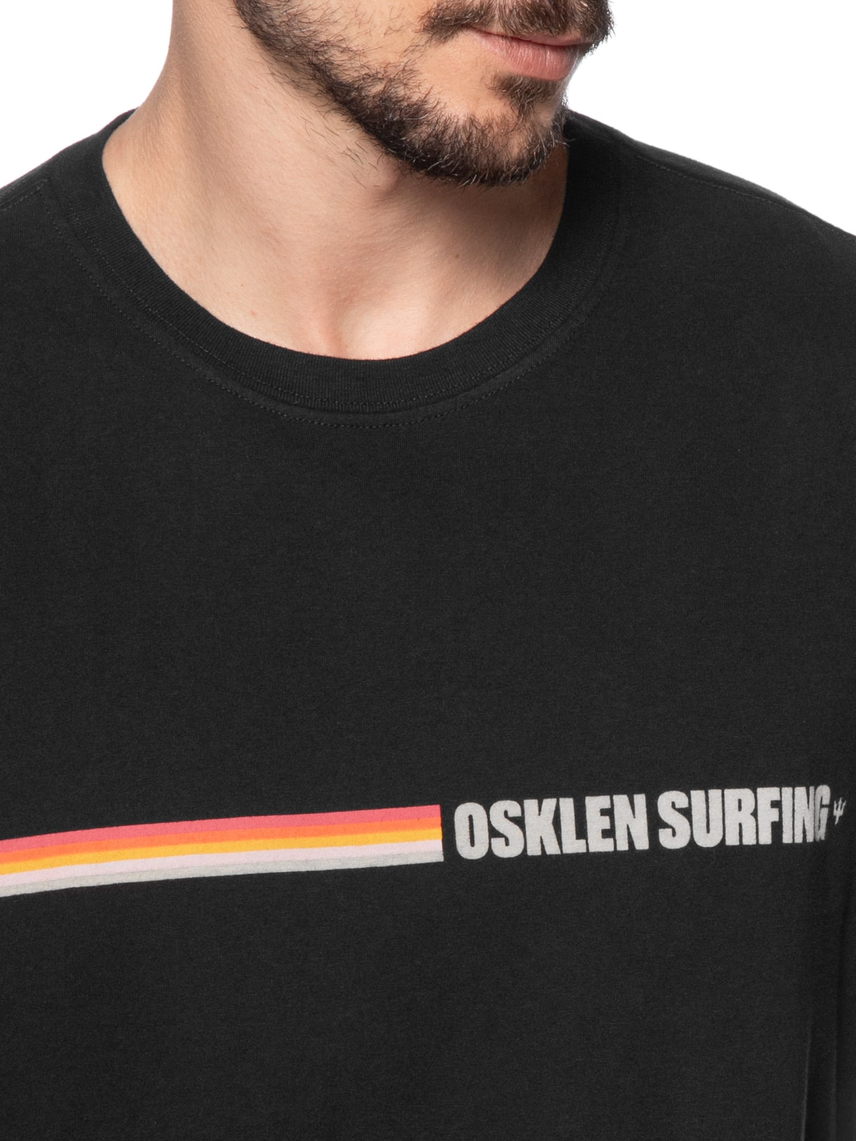 Camiseta Vintage Surfing Colors Preto Osklen