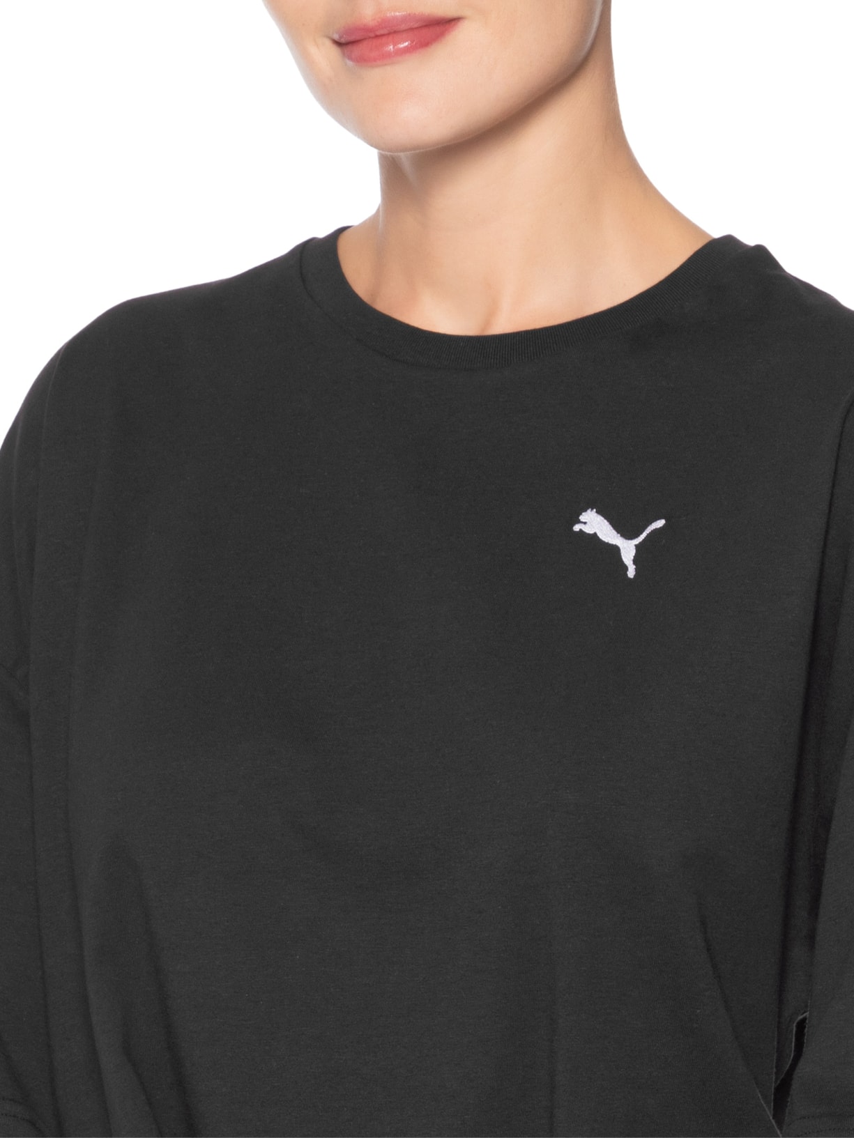 Camiseta Wardrobe Ess Oversized Feminina Preto Puma