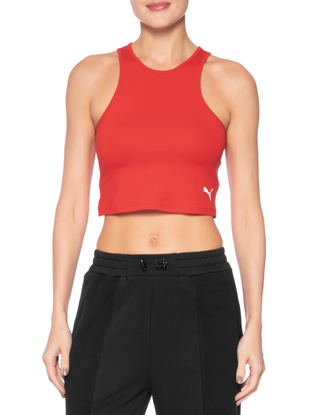 Camiseta Wardrobe Ess Tank Top Feminina – Vermelho Puma