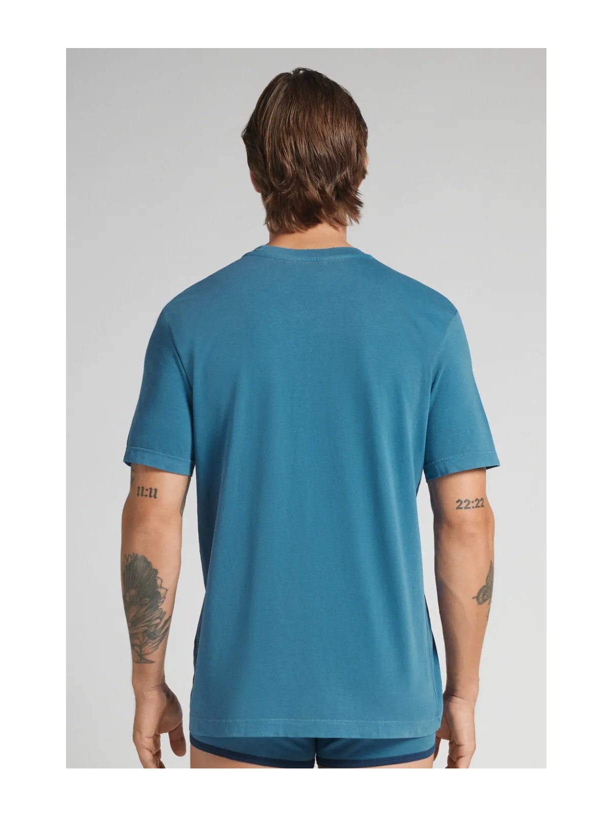 Camiseta Washed Collection Em Algodão Azul Intimissimi