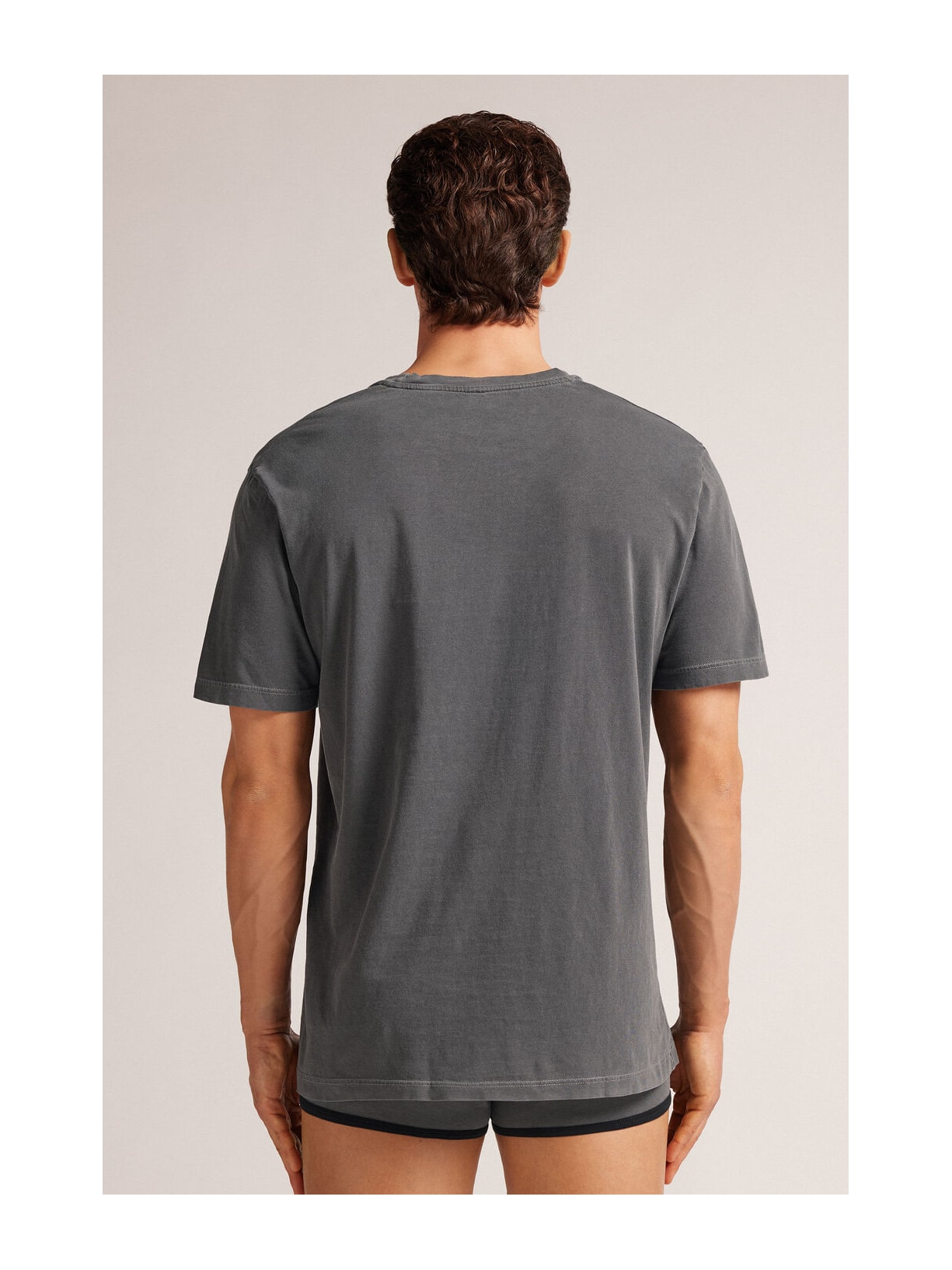 Camiseta Washed Collection Em Algodão Cinza Intimissimi