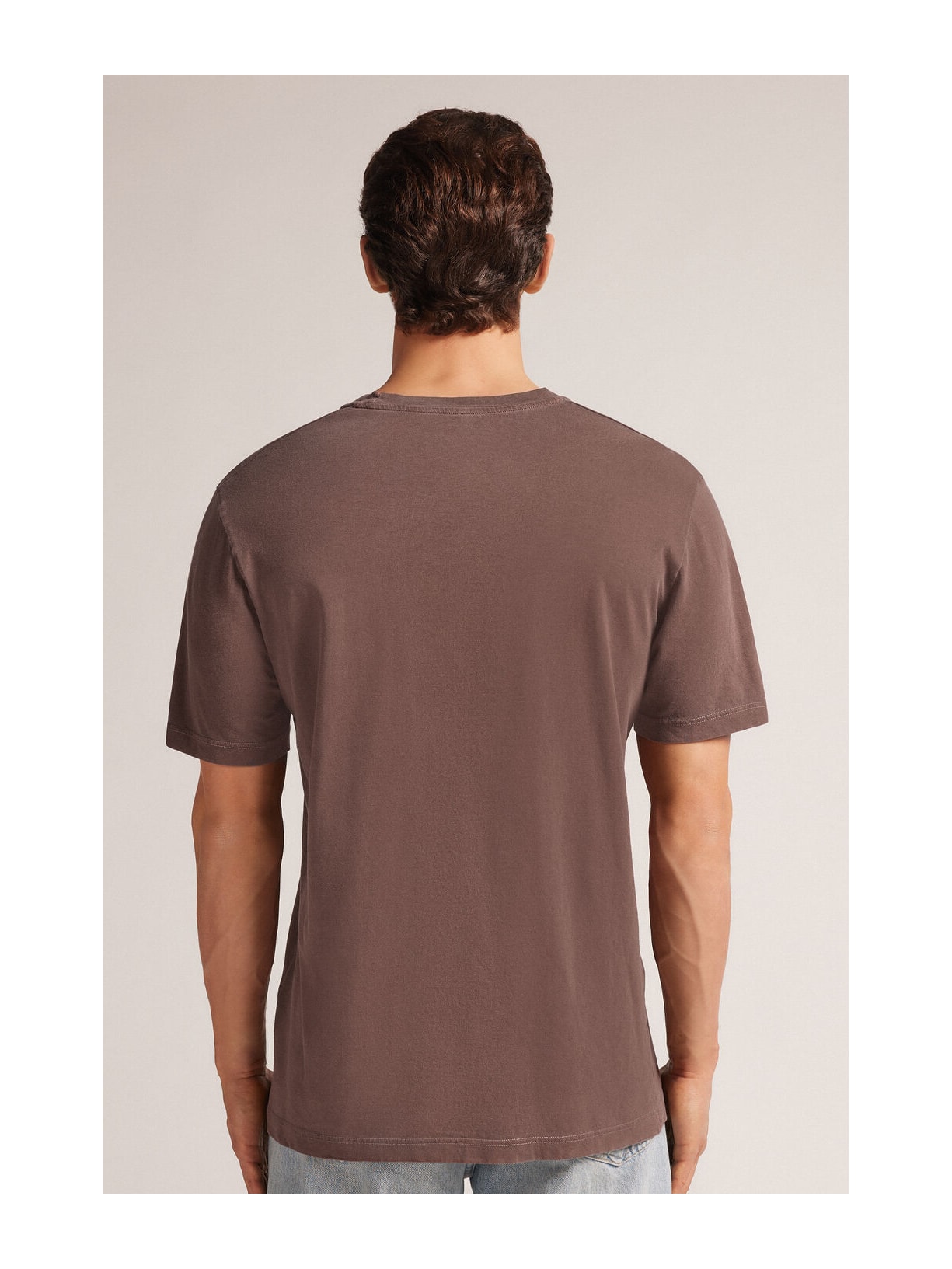 Camiseta Washed Collection Em Algodão Marrom Intimissimi