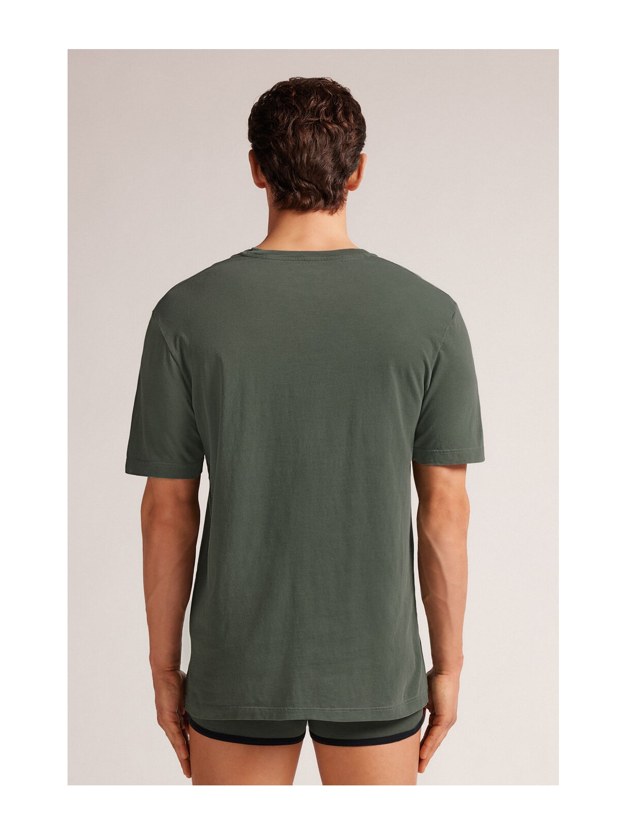Camiseta Washed Collection Em Algodão Verde Intimissimi