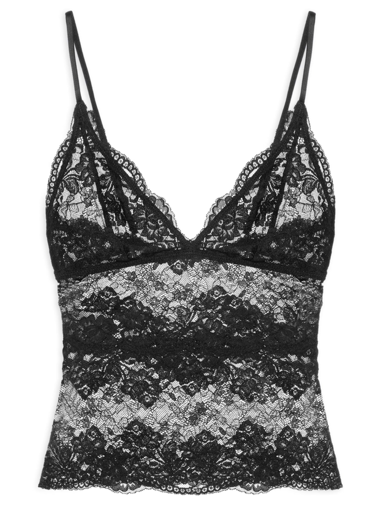 Camisete Feminina Triângulo Classic Lace Preto Calvin Klein Underwear