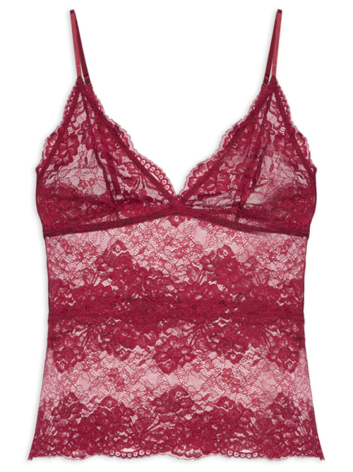 Camisete Feminino Triângulo Classic Lace - Vermelho
