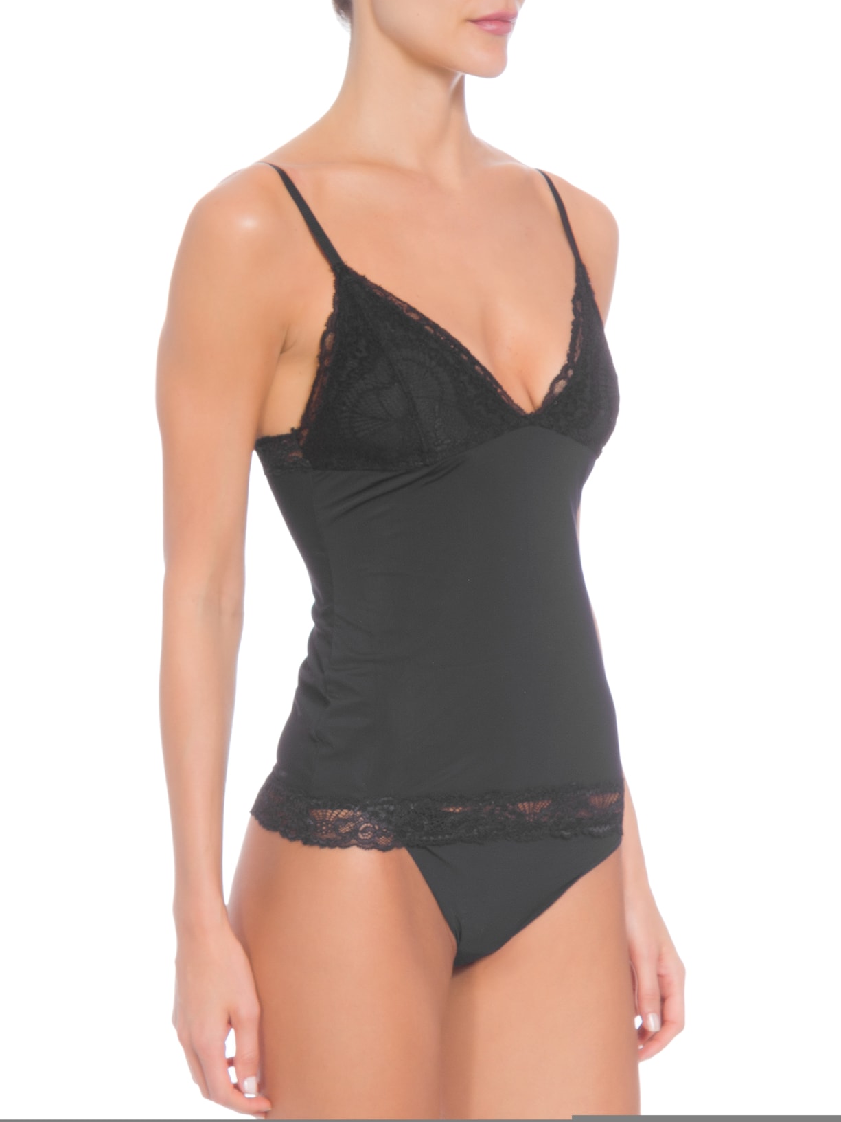 Camisete Renda Preto Valisere