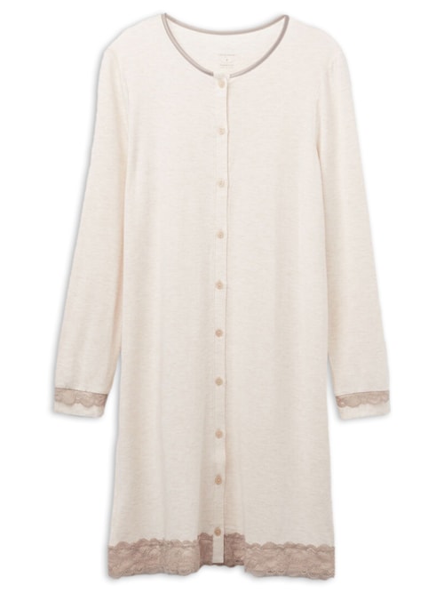 Camisola Aberta Com Detalhes Em Renda - Off-White