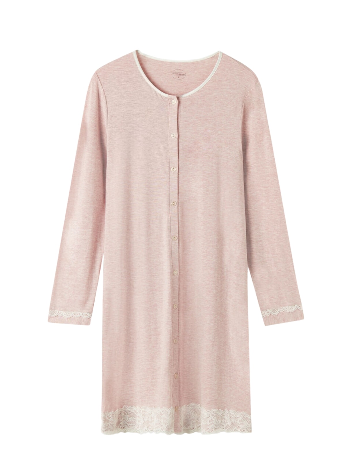 Camisola Aberta Com Detalhes Em Renda - Rosa