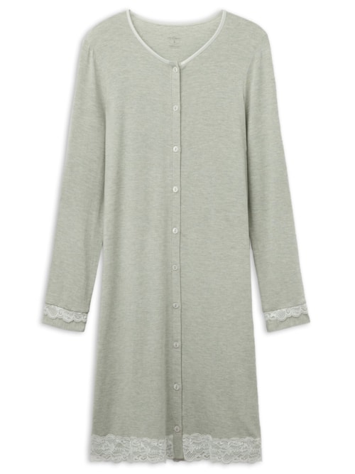 Camisola Aberta Com Detalhes Em Renda - Verde
