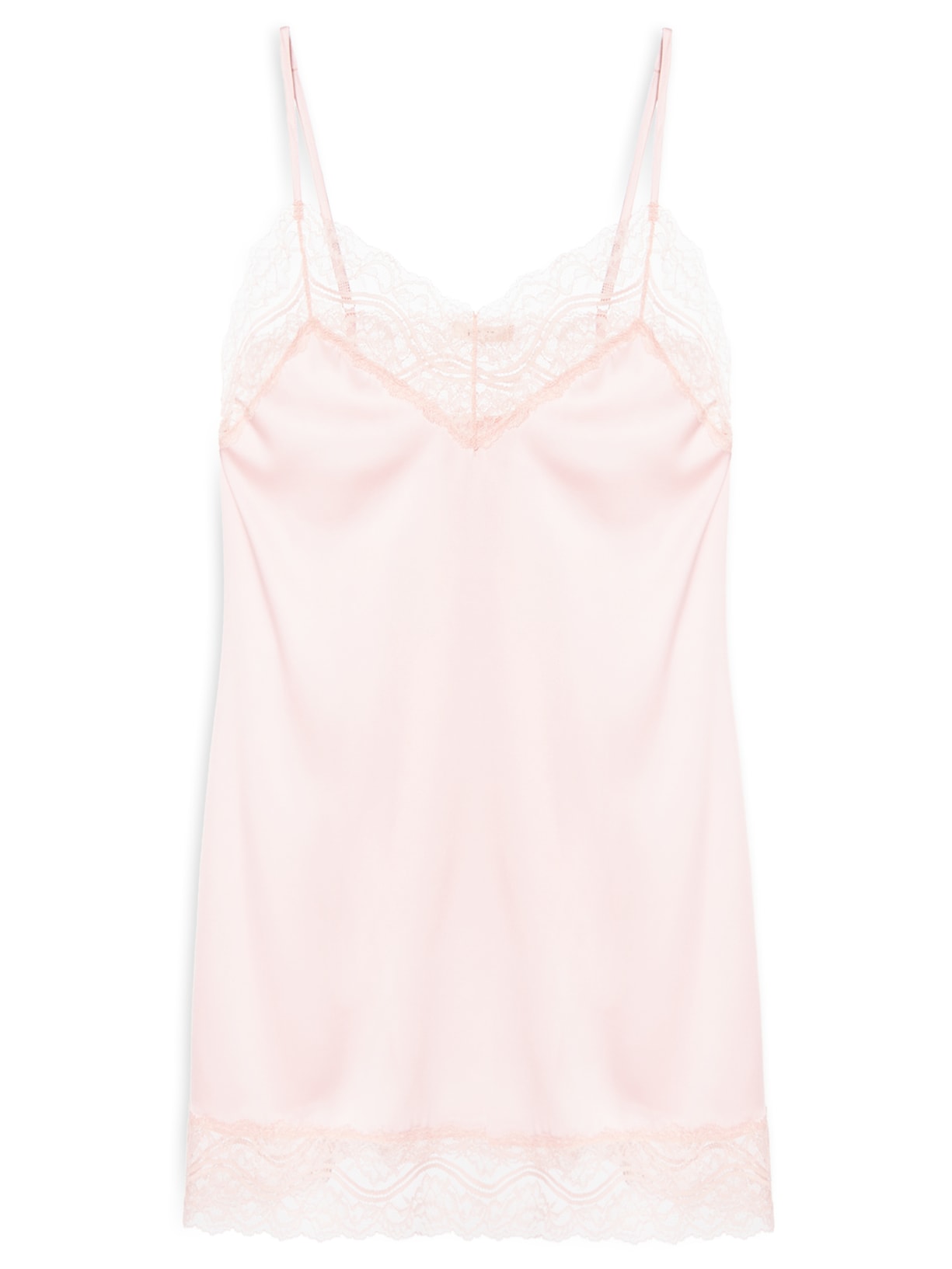Camisola Alças Finas Em Cetim E Renda Love Stories Glow - Rosa