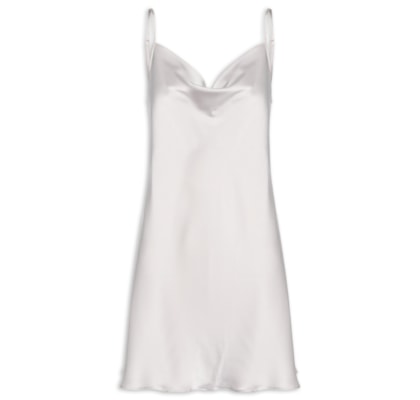 Camisola Alças Finas Em Cetim Grace - Cinza