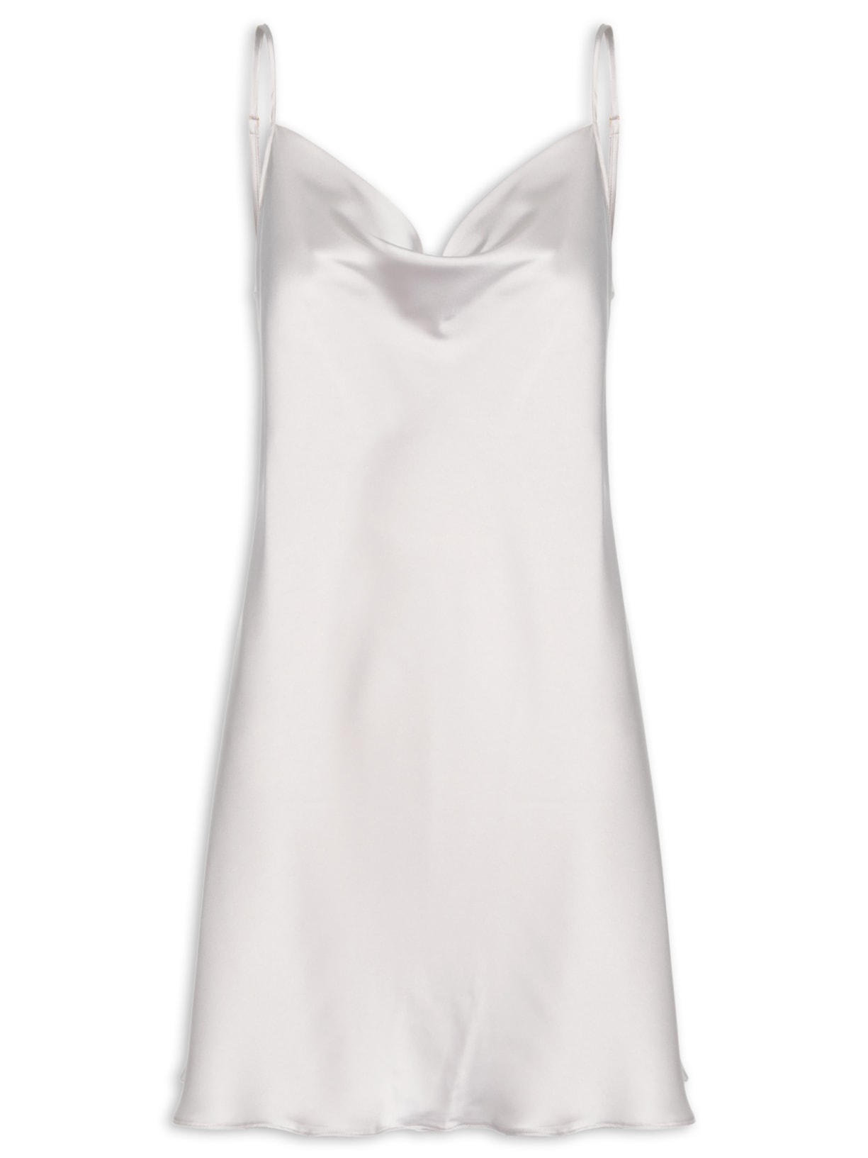 Camisola Alças Finas Em Cetim Grace - Cinza