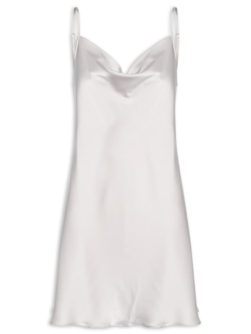Camisola Alças Finas Em Cetim Grace - Cinza