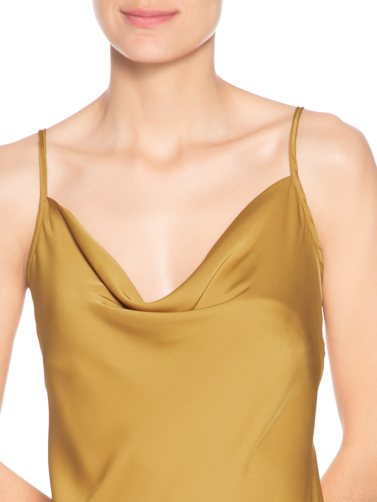 Camisola Alças Finas Em Cetim Grace Dourado Hope