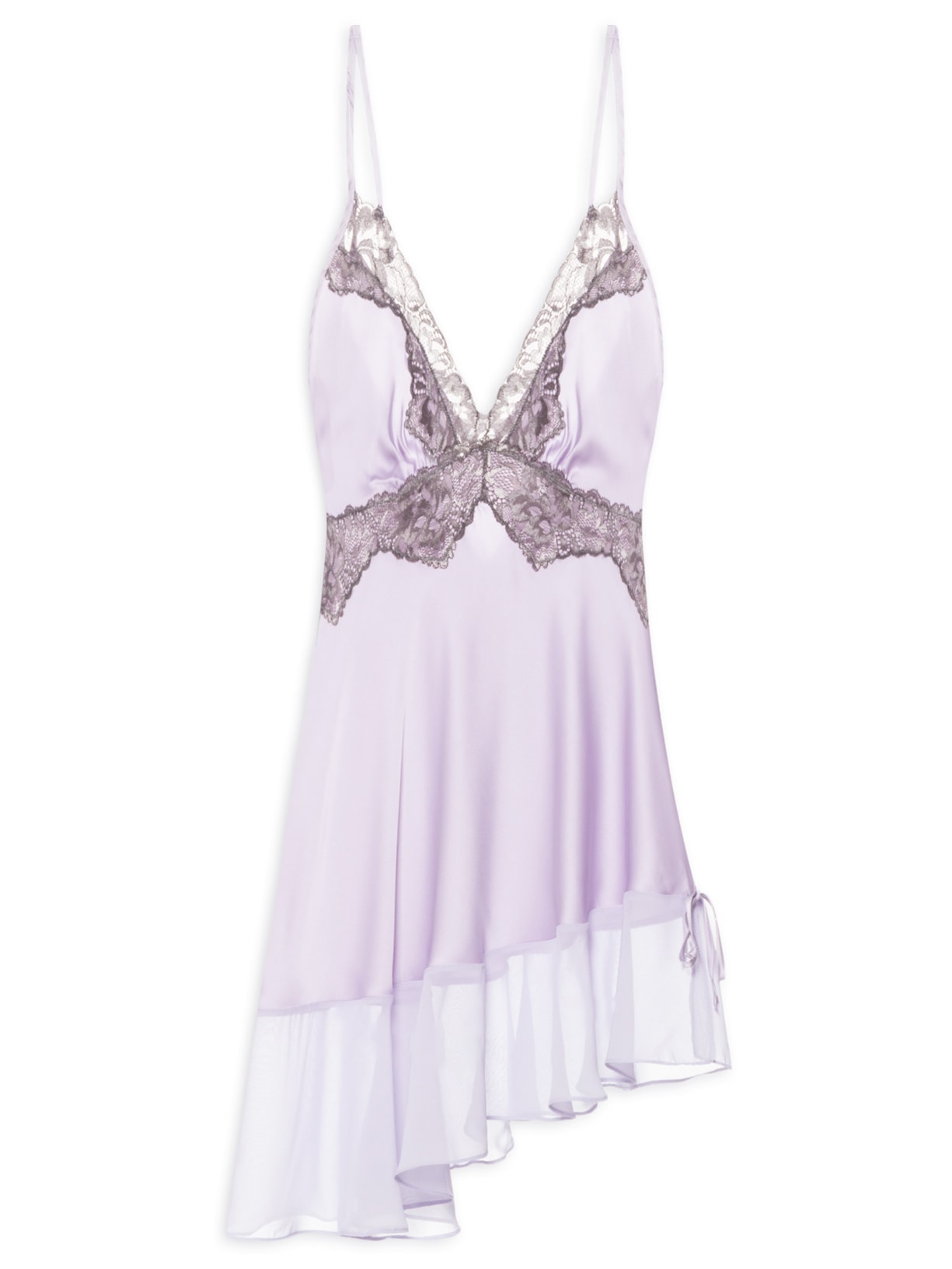 Camisola Curta Alça Cetim Frigg - Lilás