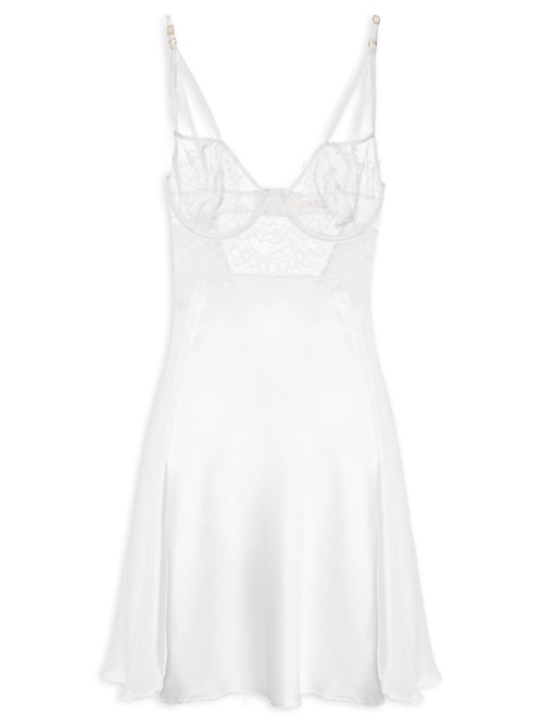 Camisola Curta Cetim Barth - Branco