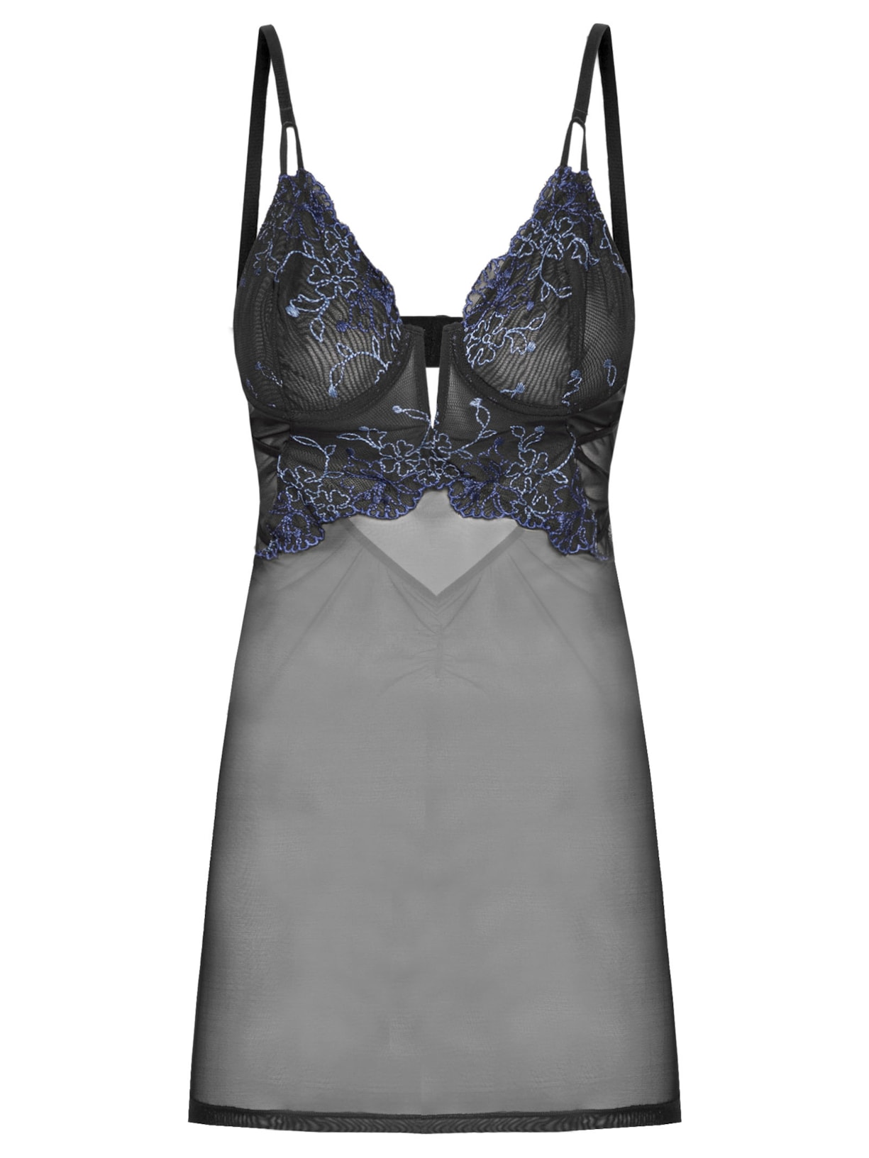 Camisola Curta Renda Maja - Preto