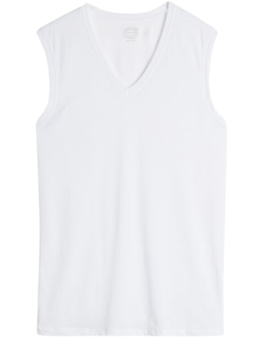 Camisola De Alças Largas De Algodão Supima - Branco