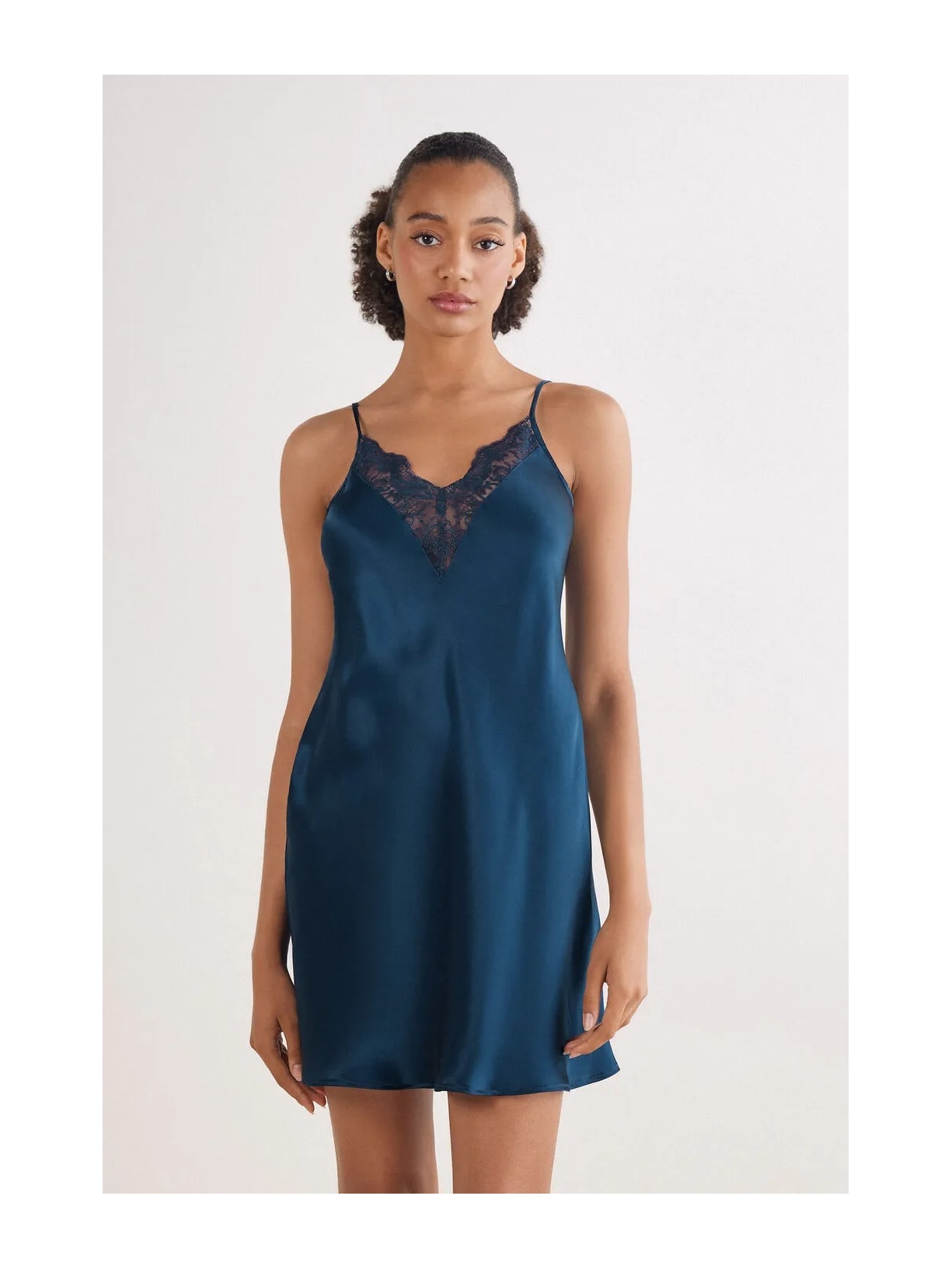 Camisola Em Seda Luxury Dreams Azul Intimissimi