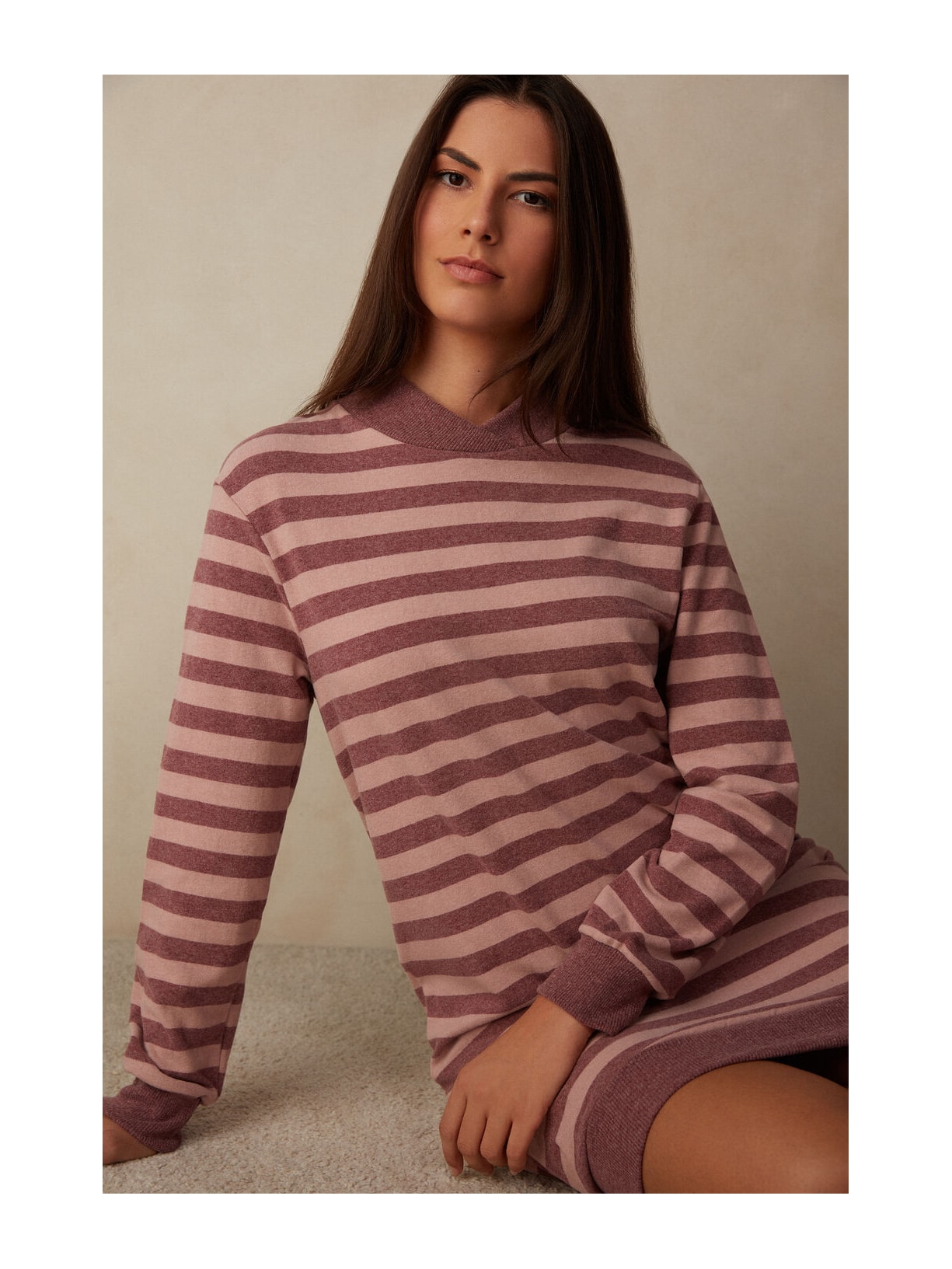 Camisola Listrada Winter Candies Rosa Intimissimi