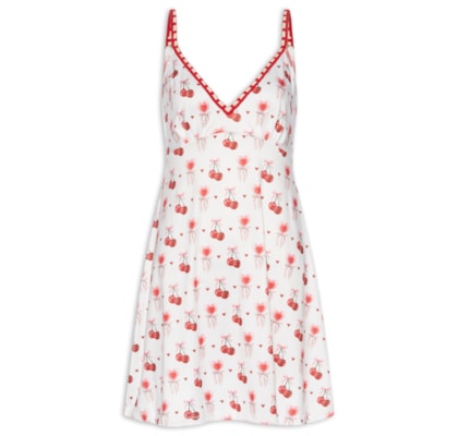 Camisola Malha Love Cherry - Branco
