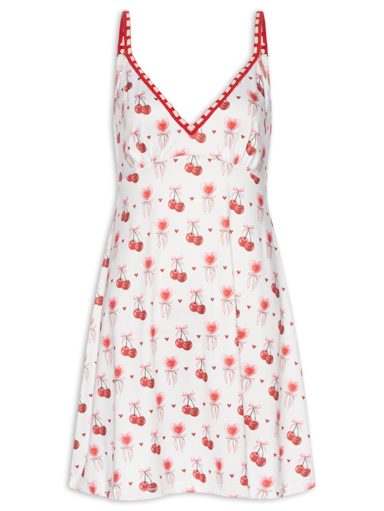 Camisola Malha Love Cherry - Branco
