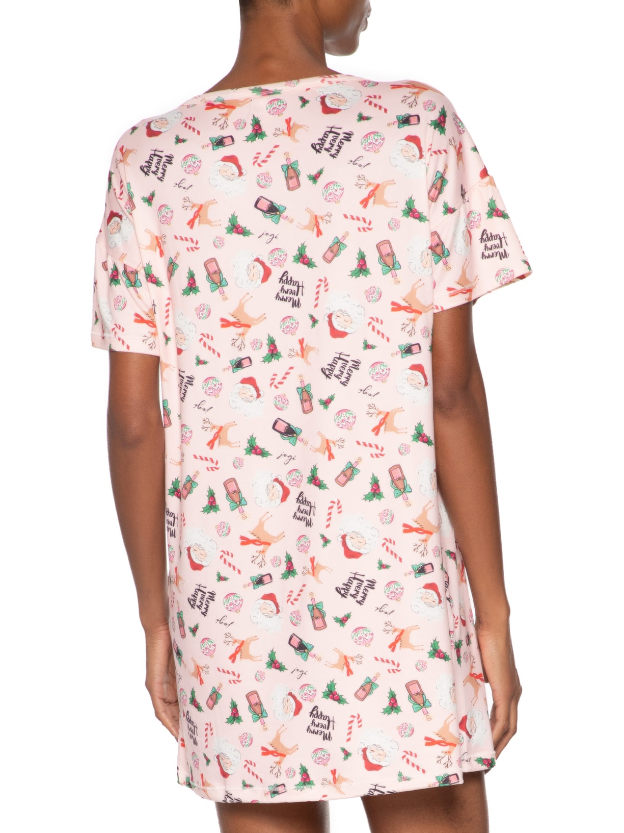 Camisola Manga Curta Malha Hohoho Rosa Jogê