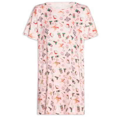 Camisola Manga Curta Malha Hohoho - Rosa