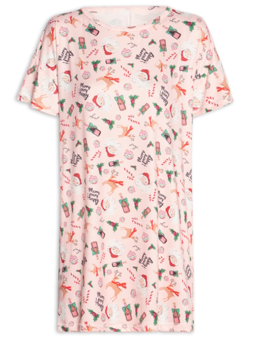 Camisola Manga Curta Malha Hohoho - Rosa