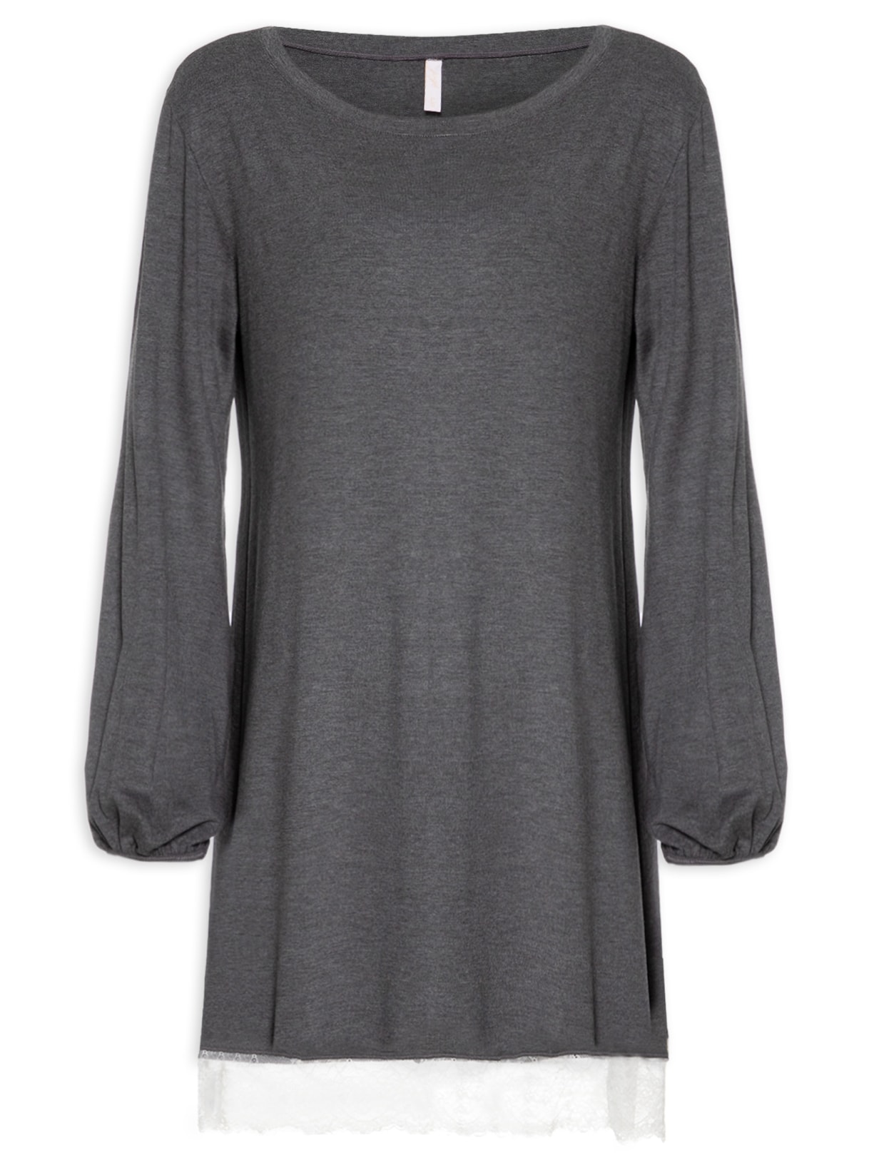 Camisola Manga Longa Malha Zoe - Cinza