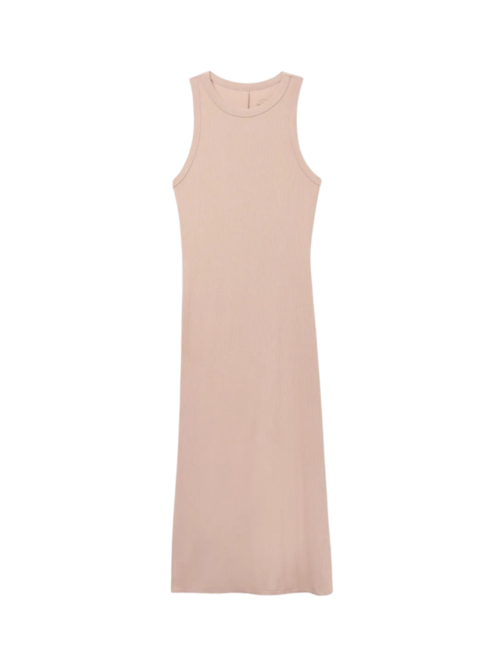 Camisola Midi Em Viscose Canelada Your Everyday Wear - Bege