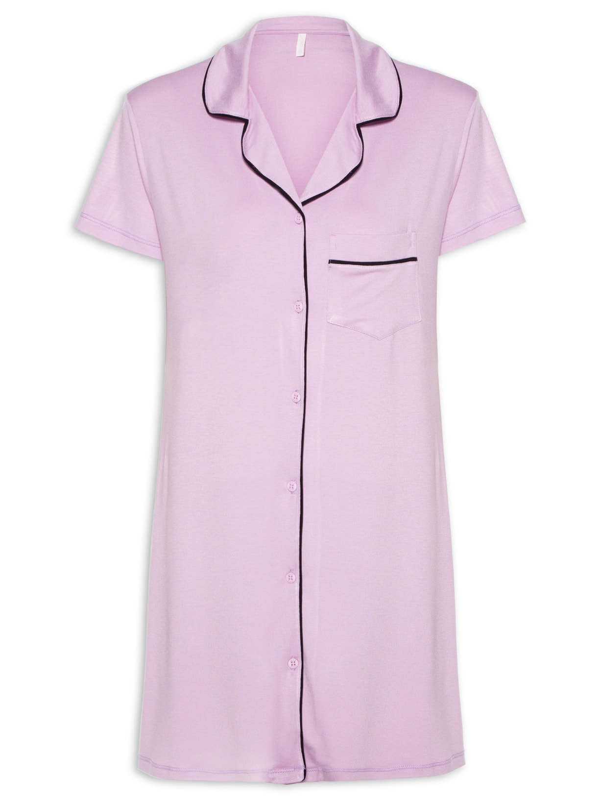Camisola Sleepshirt Manga Curta Malha Rafaela - Lilás