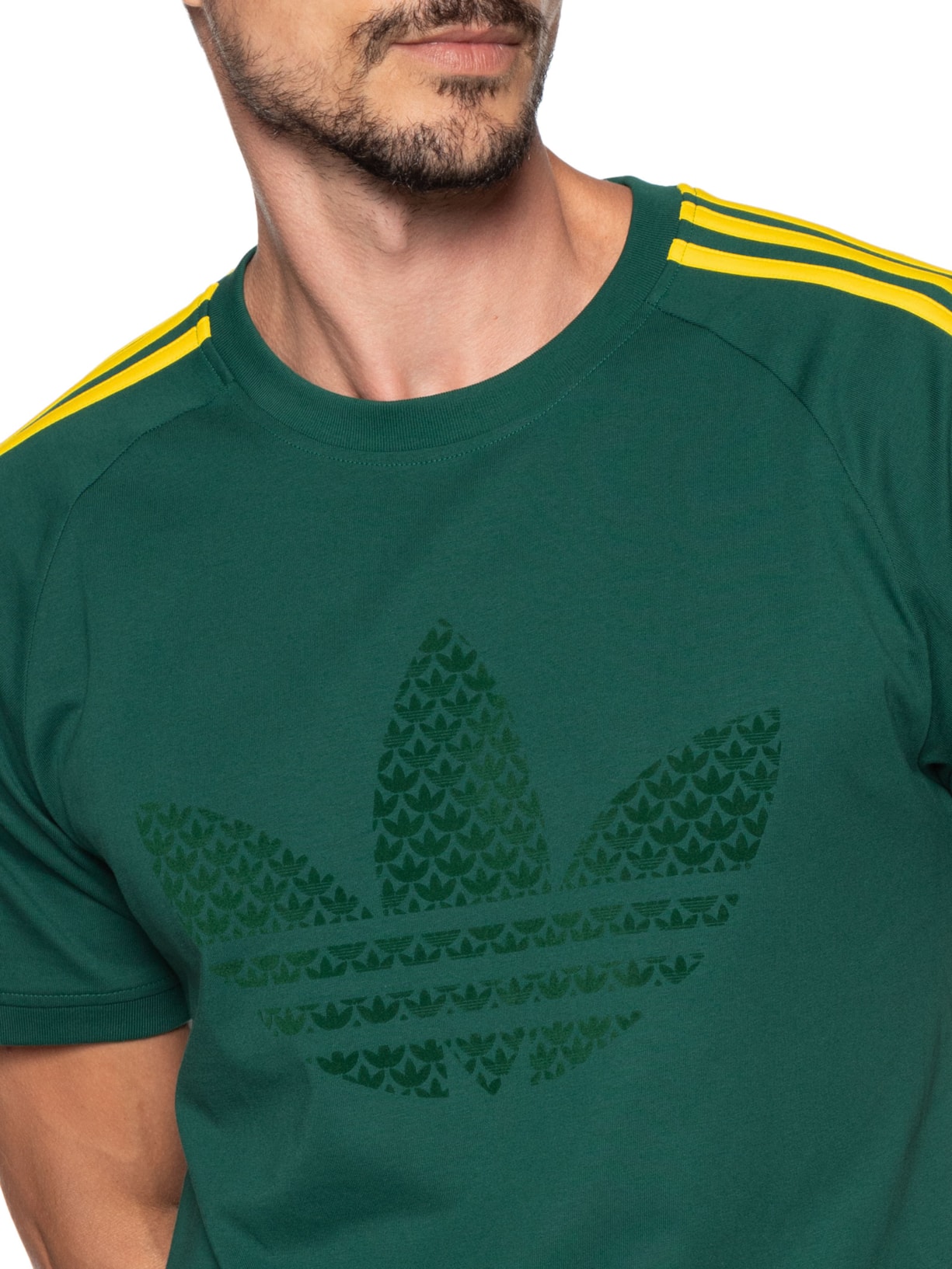 Camsieta Masculina Monogram 3S Verde Adidas Originals